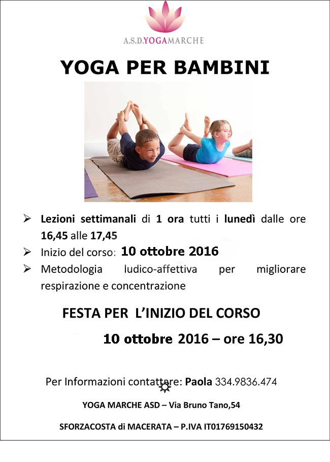 10 Ottobre 16 Festa Per L Inizio Del Corso Yoga Per Bambini Scuola Yogascuola Yoga